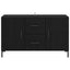Sideboard med skuffe Sort eg 100 x 36 x 60 cm Konstrueret træ