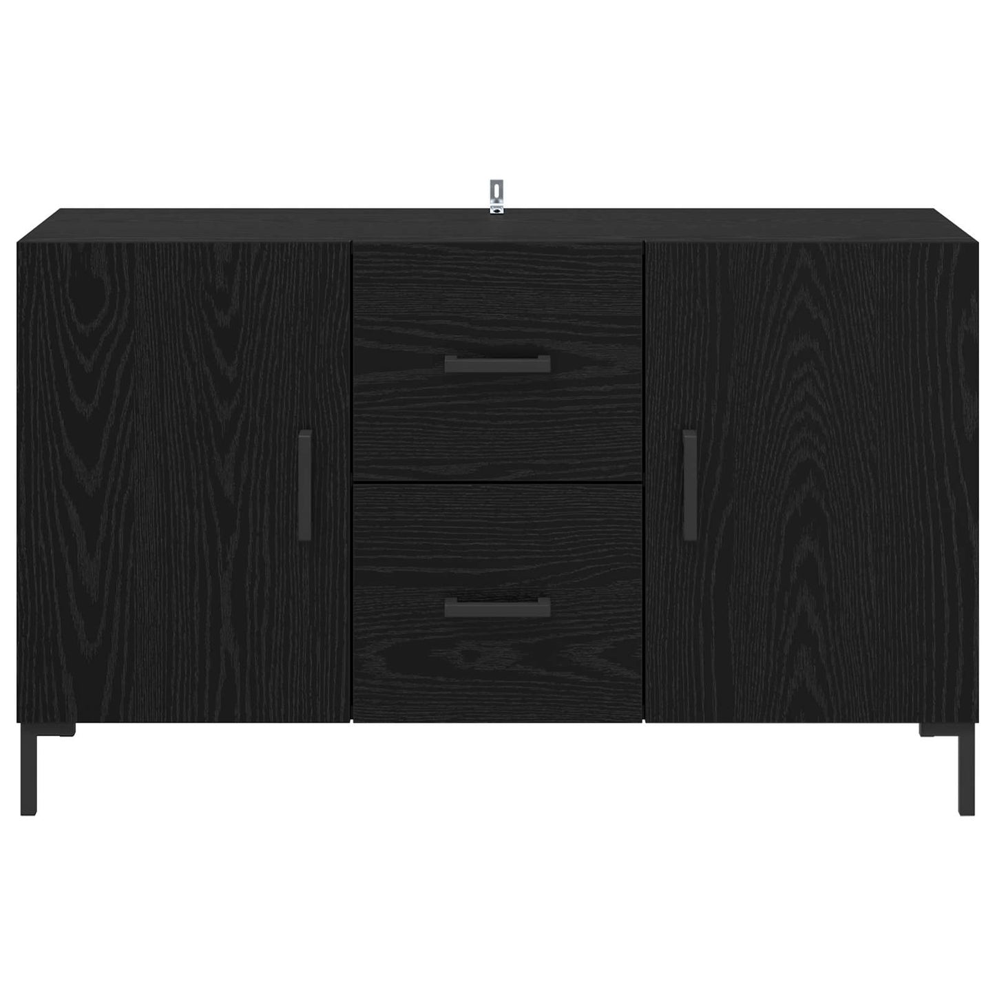 Sideboard med skuffe Sort eg 100 x 36 x 60 cm Konstrueret træ