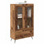 Highboard Gammelt træ 69,5 x 31 x 115 cm Ingeniørtræ og glas