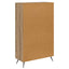 Highboard Artisan Egetræ 69,5 x 31 x 115 cm Ingeniørtræ og glas