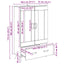 Highboard Artisan Egetræ 69,5 x 31 x 115 cm Ingeniørtræ og glas