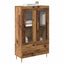 Highboard Gammelt træ 69,5 x 31 x 115 cm Ingeniørtræ og glas