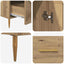 Highboard Artisan Egetræ 69,5 x 31 x 115 cm Ingeniørtræ og glas