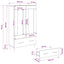Highboard Sort eg 69,5 x 31 x 115 cm Ingeniørtræ og glas