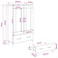 Highboard Artisan Egetræ 69,5 x 31 x 115 cm Konstrueret træ