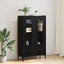 Highboard med skuffe Sort eg 69,5 x 31 x 115 cm Konstrueret træ