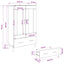 Highboard CORONA Artisan Egetræ 69,5 x 31 x 115 cm