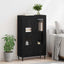 Highboard med skuffe Sort eg 69,5 x 31 x 115 cm Konstrueret træ