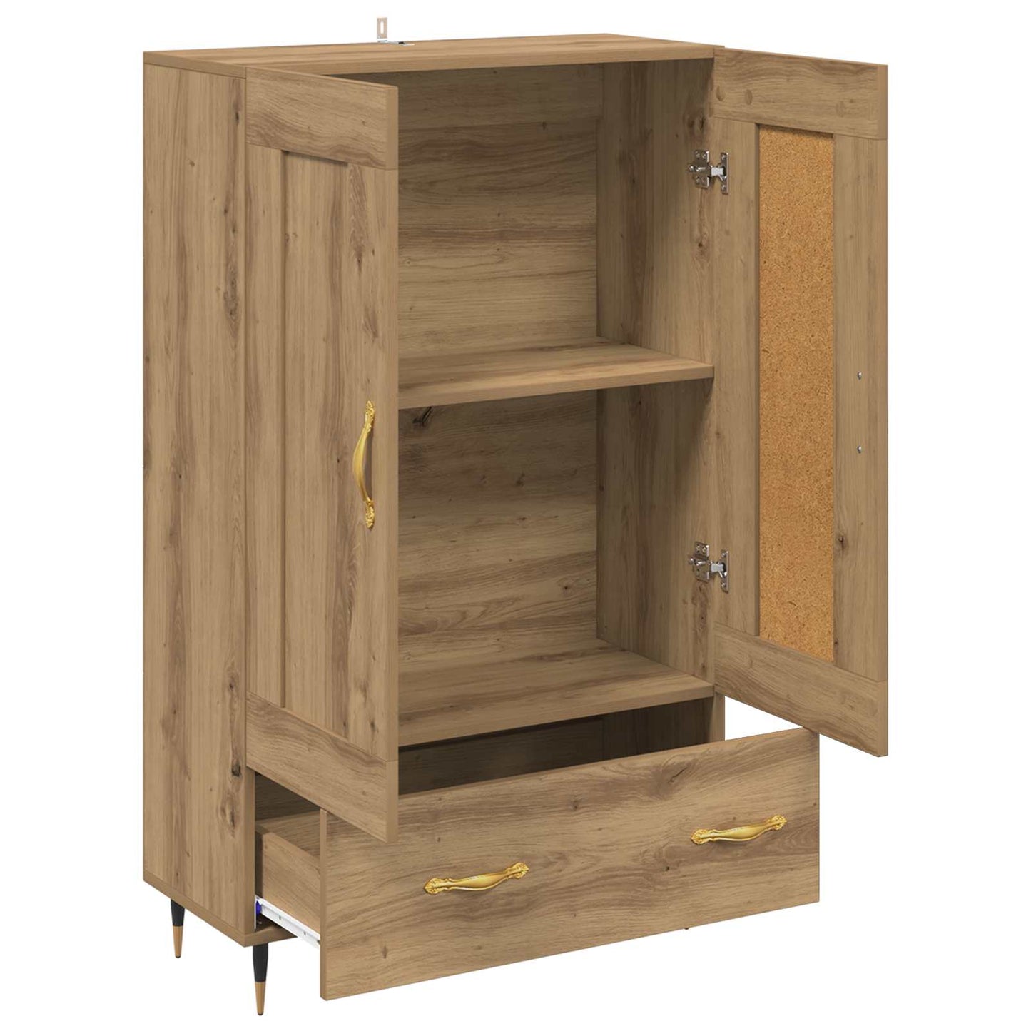 Highboard Artisan Egetræ 69,5 x 31 x 115 cm Konstrueret træ
