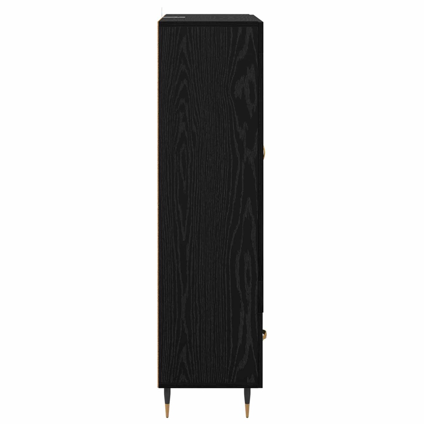 Highboard med skuffe Sort eg 69,5 x 31 x 115 cm Konstrueret træ