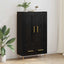 Highboard med skuffe Sort eg 69,5 x 31 x 115 cm Konstrueret træ