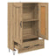 Highboard Artisan Egetræ 69,5 x 31 x 115 cm Konstrueret træ