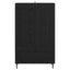 Highboard med skuffe Sort eg 69,5 x 31 x 115 cm Konstrueret træ