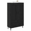Highboard med skuffe Sort eg 69,5 x 31 x 115 cm Konstrueret træ