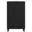 Highboard med skuffe Sort eg 69,5 x 31 x 115 cm Konstrueret træ