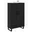 Highboard med skuffe Sort eg 69,5 x 31 x 115 cm Konstrueret træ