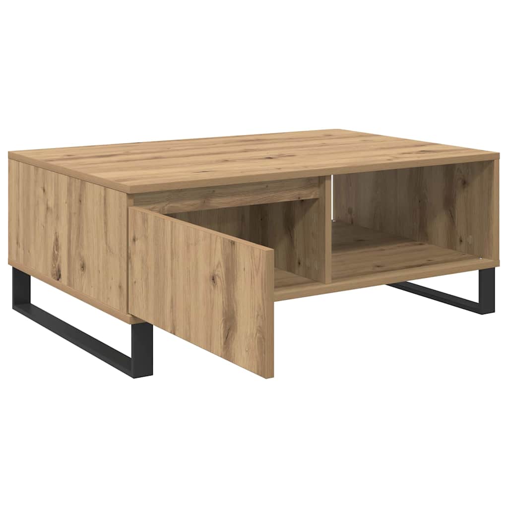 Sofabord Artisan Egetræ 90 x 60 x 35 cm Konstrueret træ