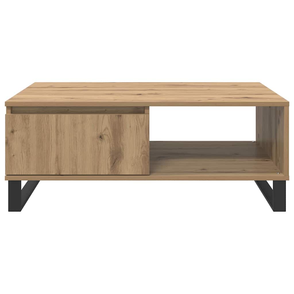 Sofabord Artisan Egetræ 90 x 60 x 35 cm Konstrueret træ