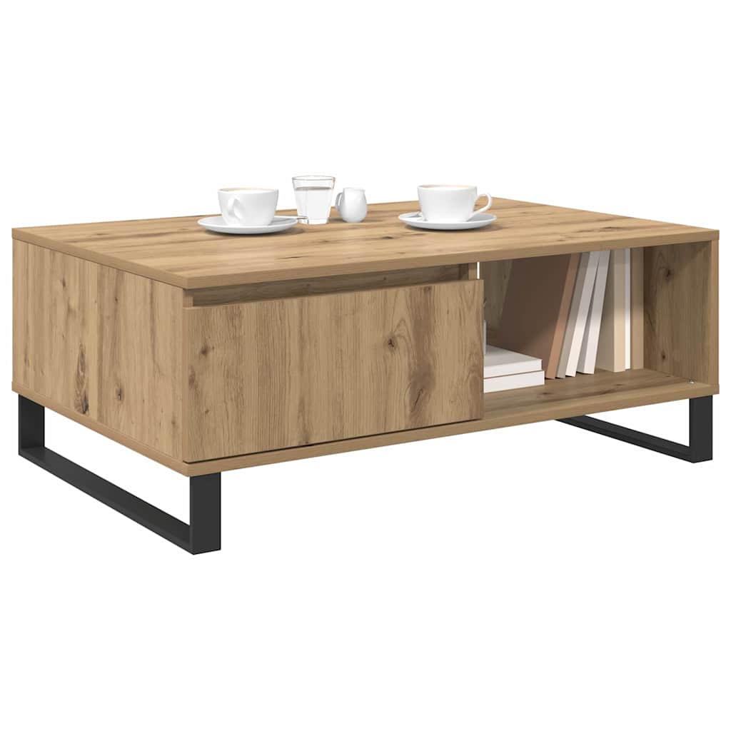 Sofabord Artisan Egetræ 90 x 60 x 35 cm Konstrueret træ