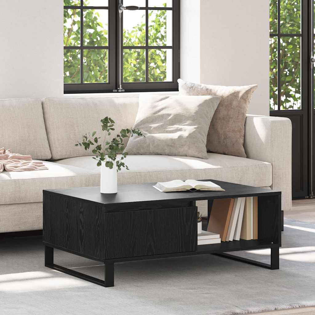 Sofabord Sort eg 90 x 60 x 35 cm Konstrueret træ