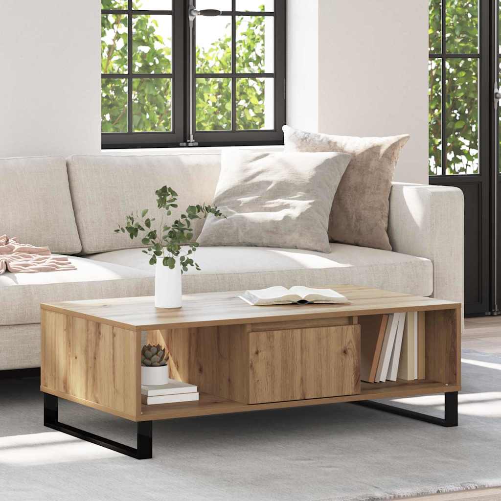 Sofabord Artisan Egetræ 104 x 60 x 35 cm Konstrueret træ