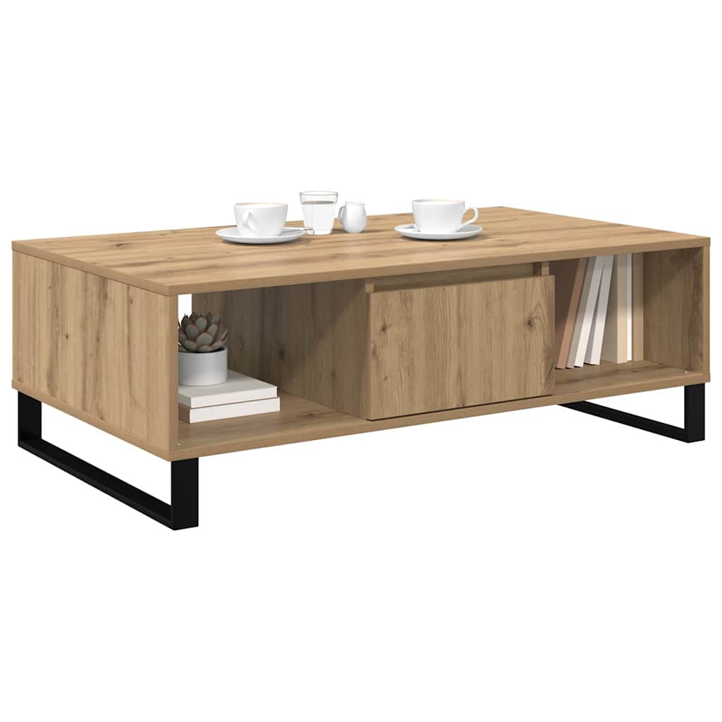 Sofabord Artisan Egetræ 104 x 60 x 35 cm Konstrueret træ