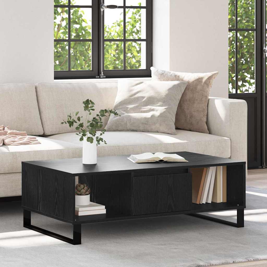 Sofabord Sort eg 104 x 60 x 35 cm Konstrueret træ