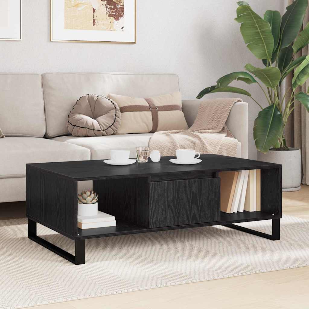 Sofabord Sort eg 104 x 60 x 35 cm Konstrueret træ