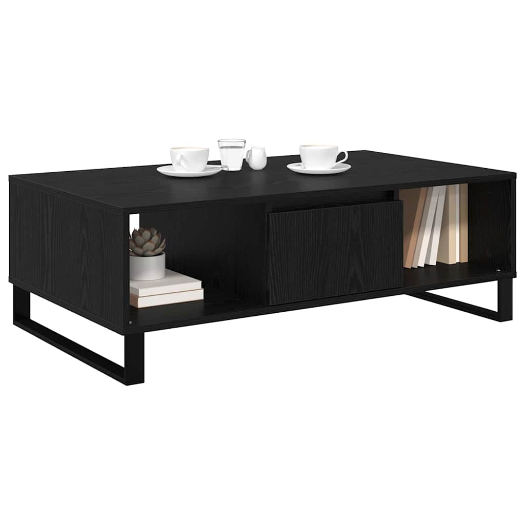 Sofabord Sort eg 104 x 60 x 35 cm Konstrueret træ