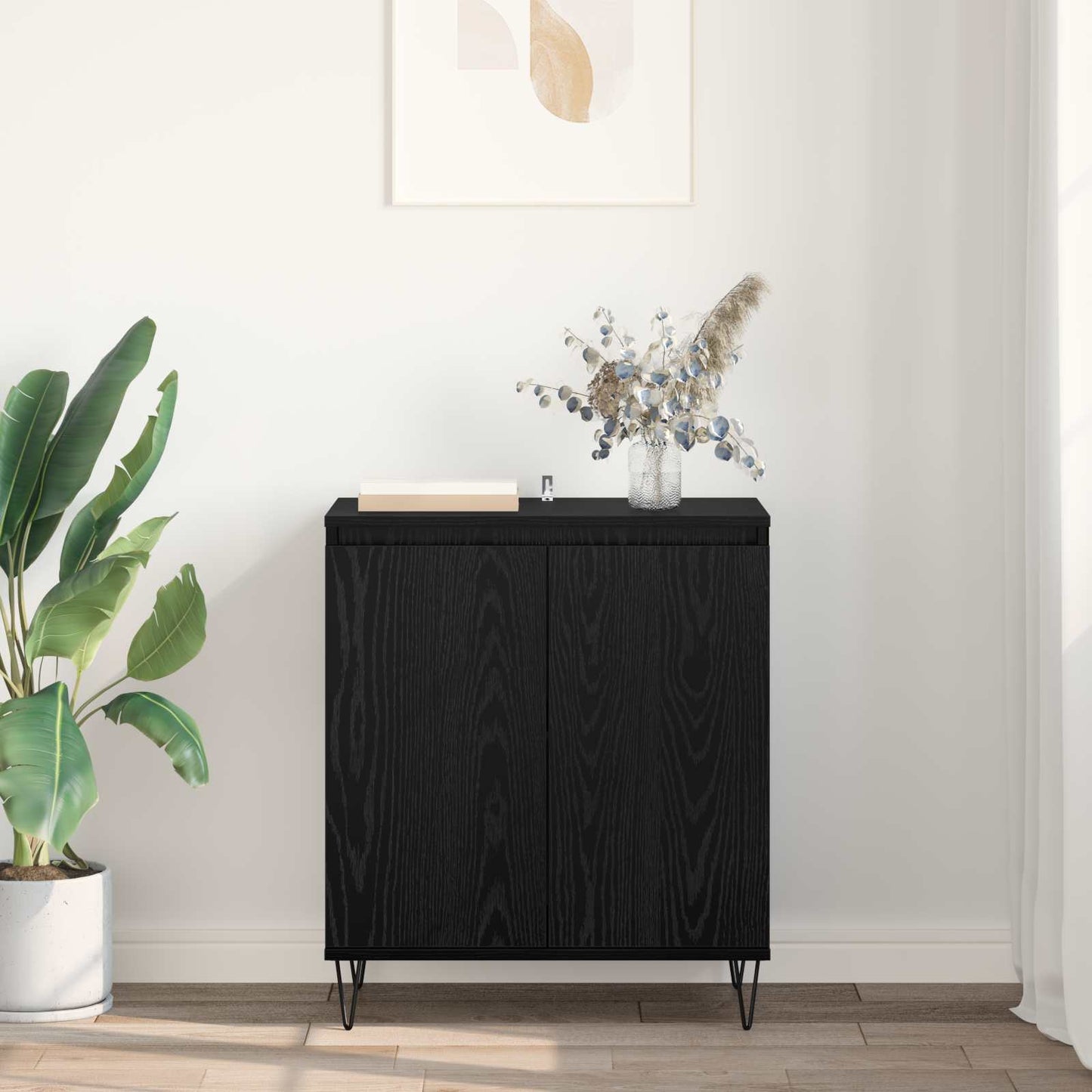 Sideboard Sort eg 60 x 35 x 70 cm Konstrueret træ