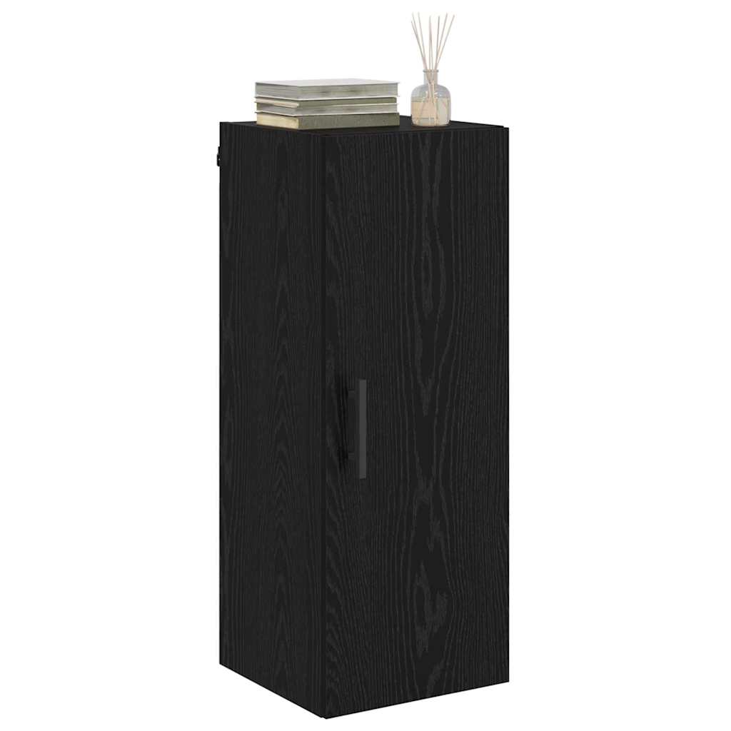 Vægskab Sort eg 34,5 x 34 x 90 cm Konstrueret træ