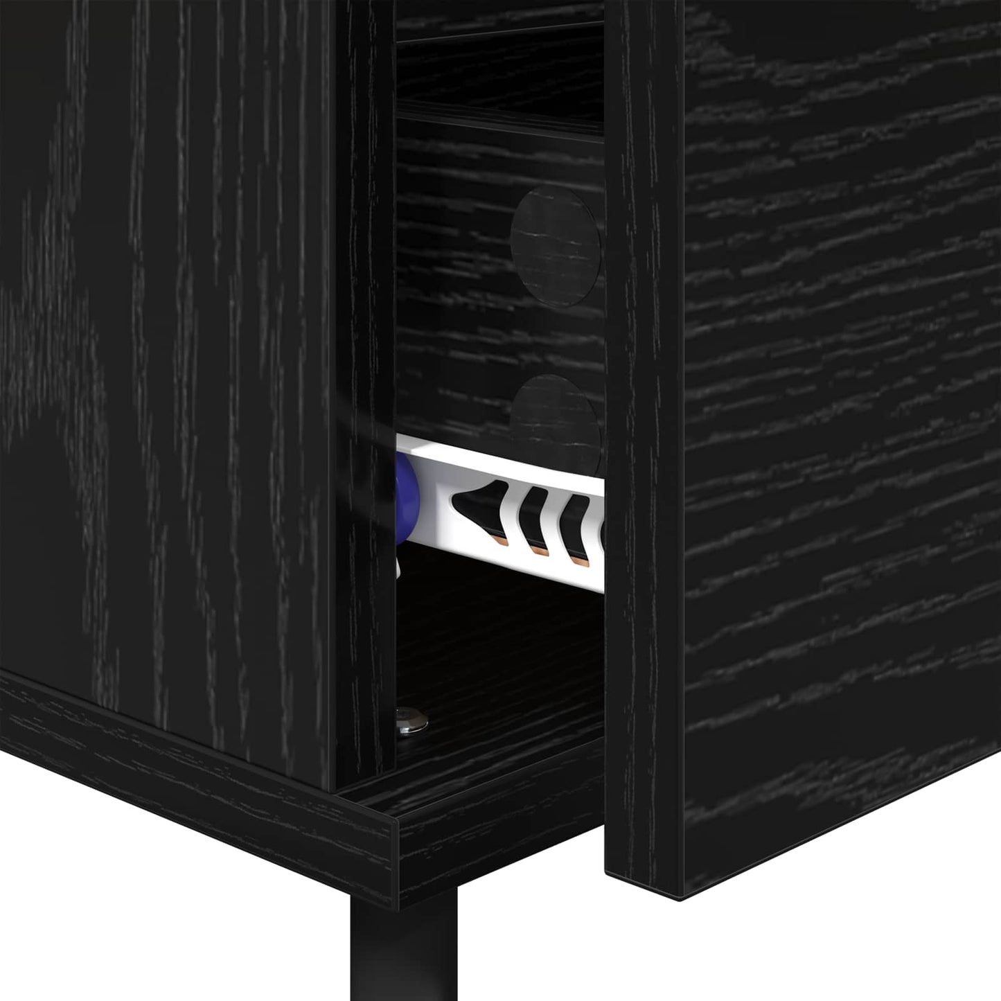 Natskab 2 pcs Sort eg 40 x 35 x 50 cm Konstrueret træ