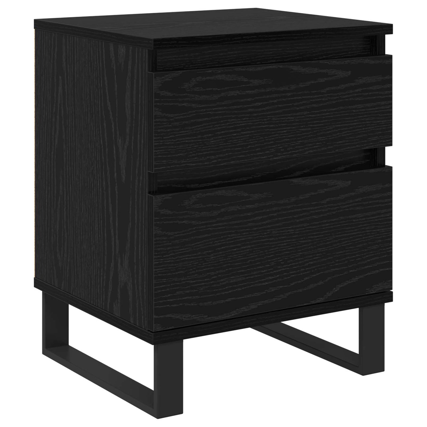 Natskab 2 pcs Sort eg 40 x 35 x 50 cm Konstrueret træ