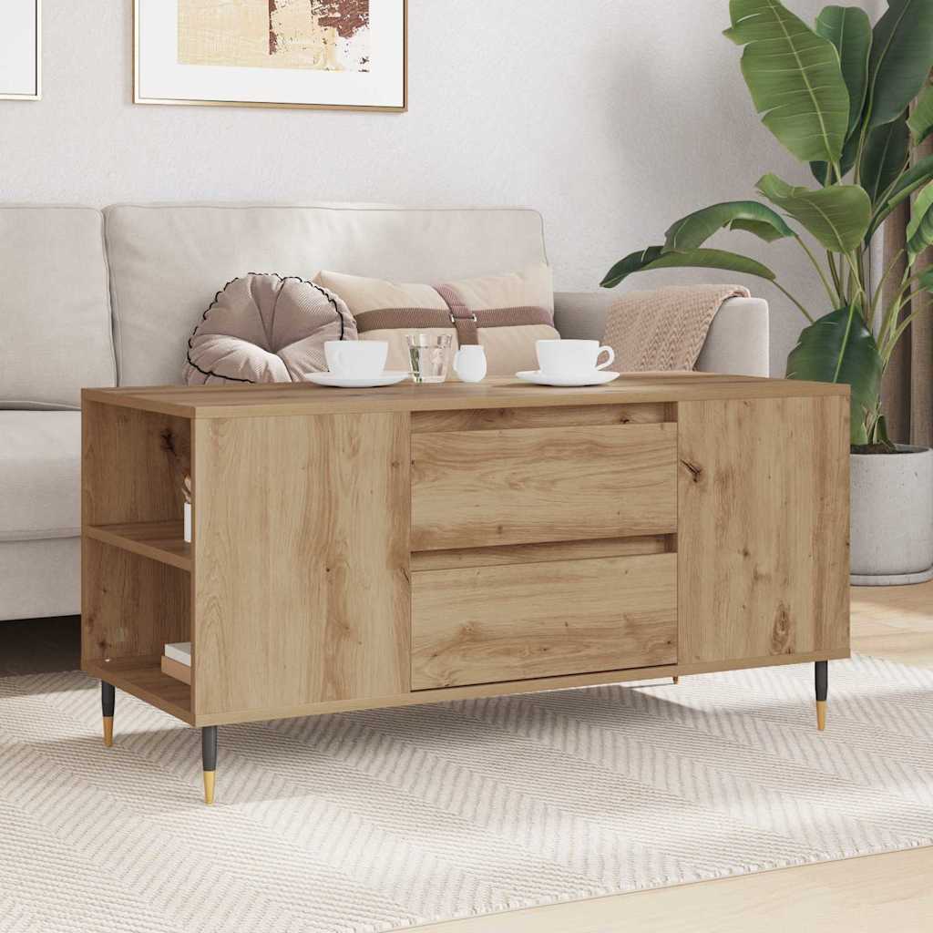 Sofabord Artisan Egetræ 102 x 44,5 x 50 cm Konstrueret træ