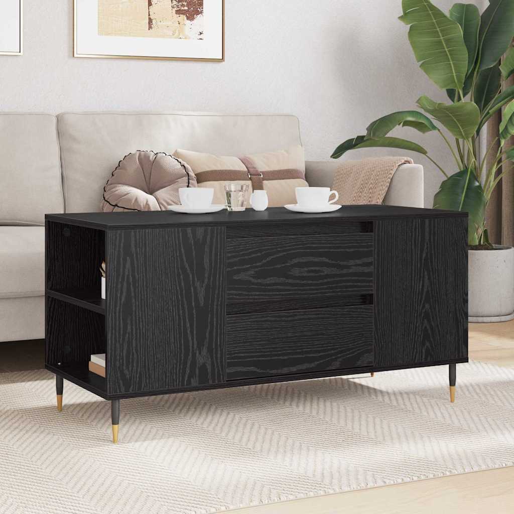 Sofabord Sort eg 102 x 44,5 x 50 cm Konstrueret træ