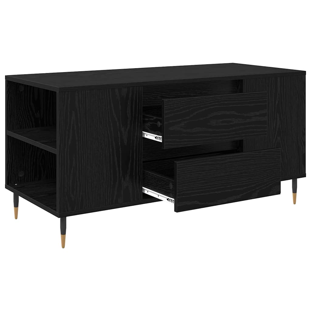 Sofabord Sort eg 102 x 44,5 x 50 cm Konstrueret træ