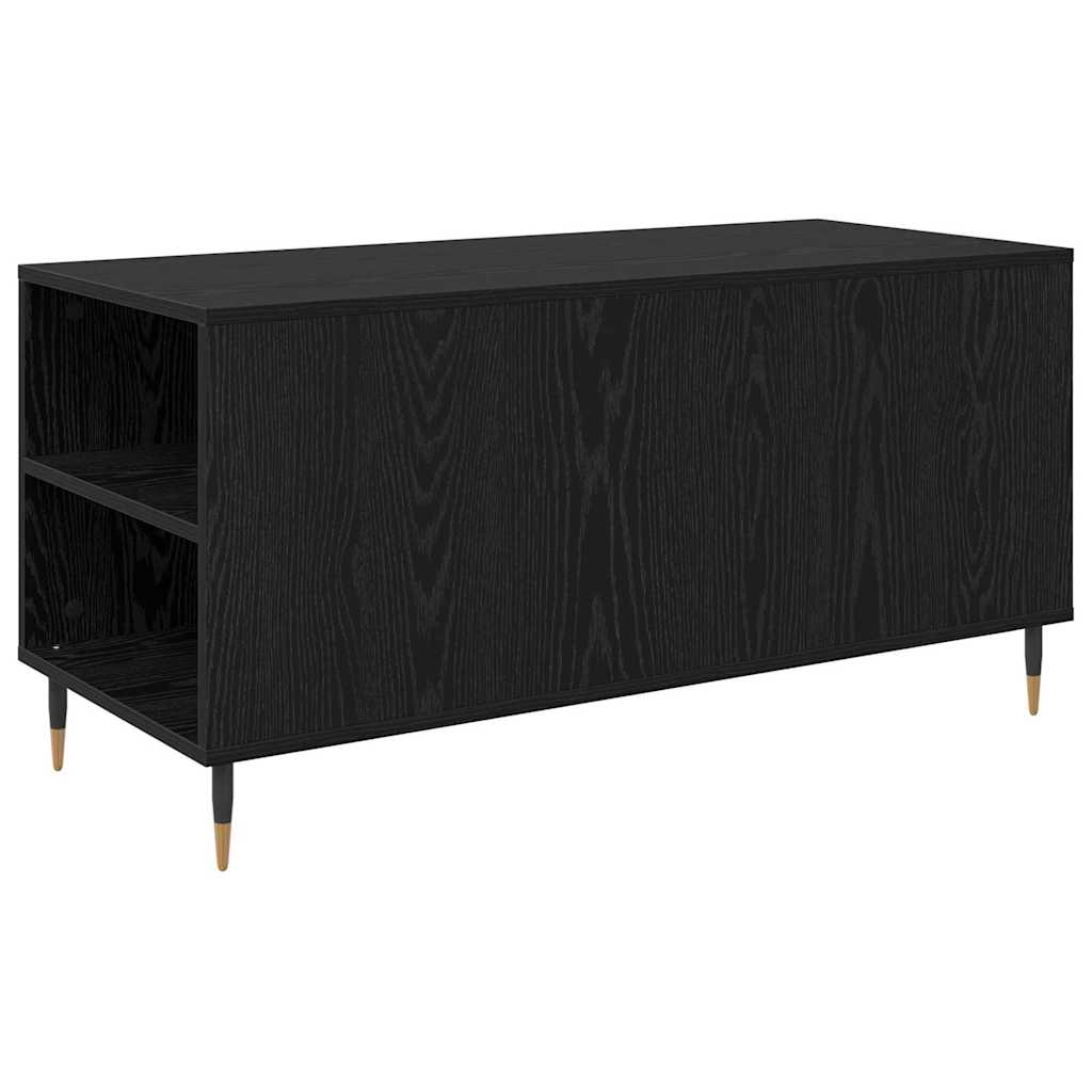 Sofabord med skuffe Sort eg 102 x 44,5 x 50 cm Konstrueret træ