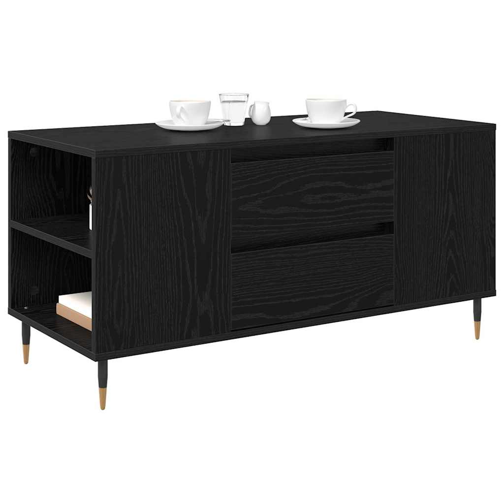 Sofabord Sort eg 102 x 44,5 x 50 cm Konstrueret træ