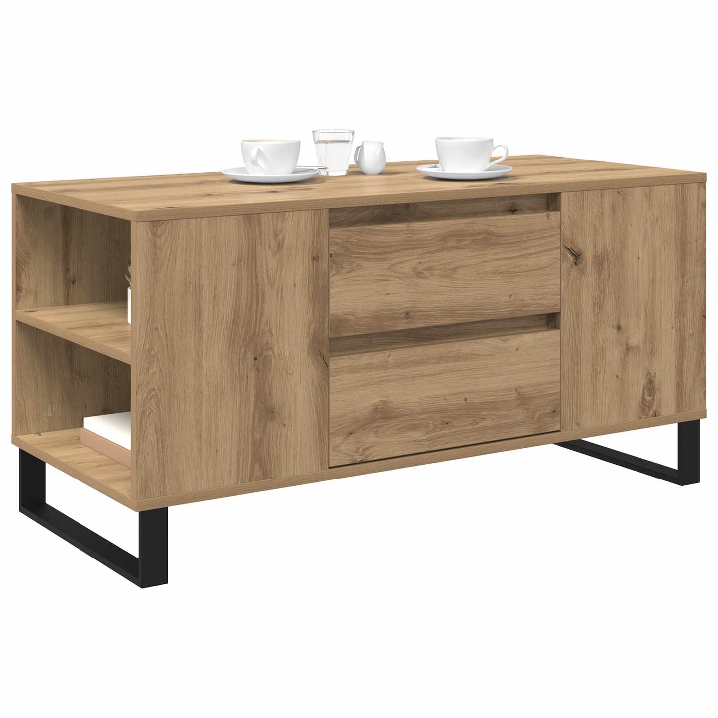 Sofabord Artisan Egetræ 102 x 44,5 x 50 cm Konstrueret træ