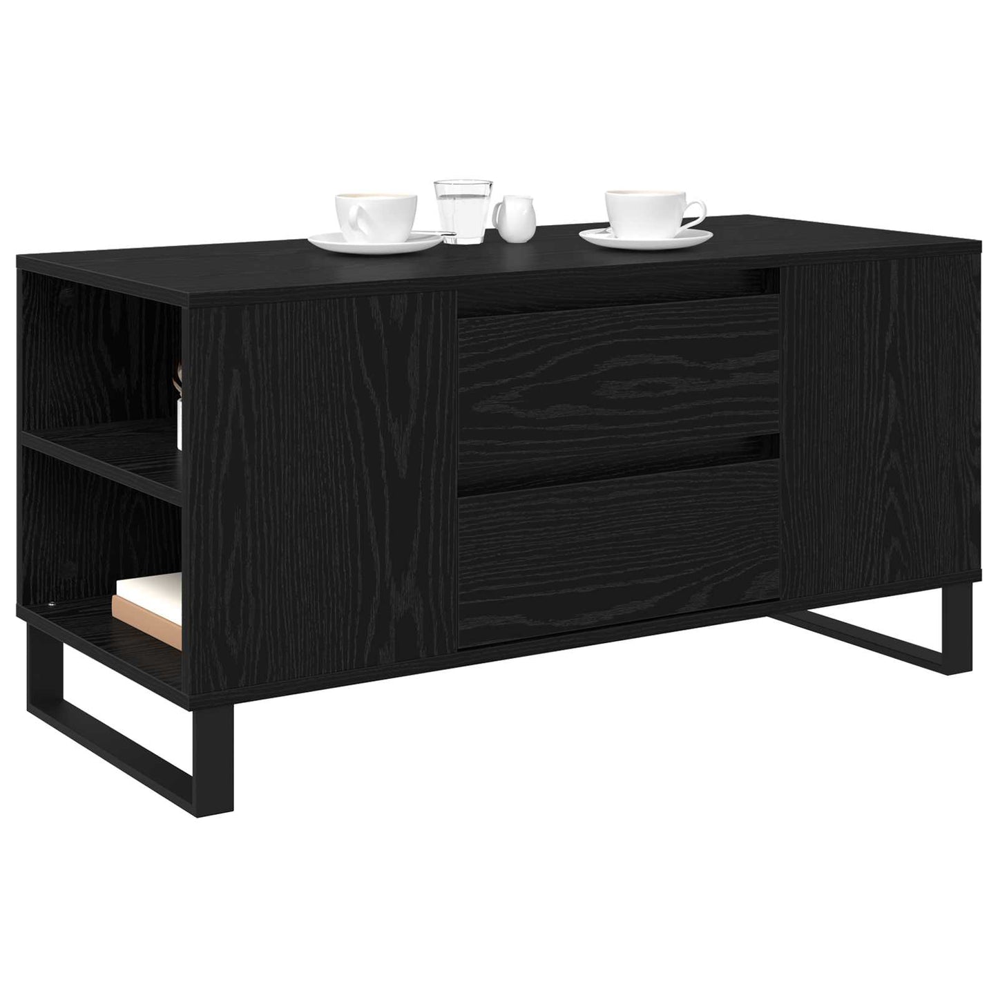 Sofabord Sort eg 102 x 44,5 x 50 cm Konstrueret træ