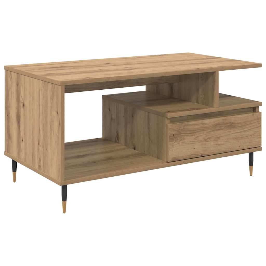 Sofabord Artisan Egetræ 90 x 49 x 45 cm Konstrueret træ