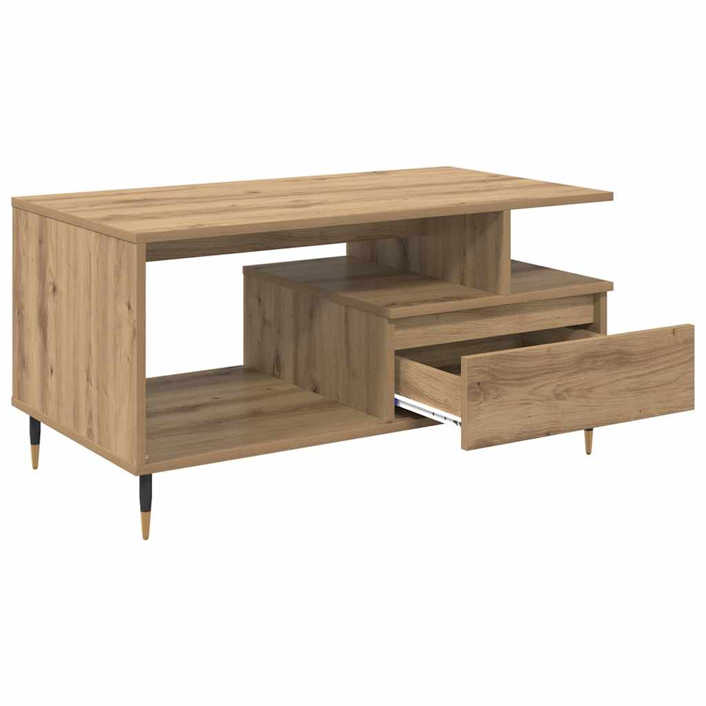 Sofabord Artisan Egetræ 90 x 49 x 45 cm Konstrueret træ