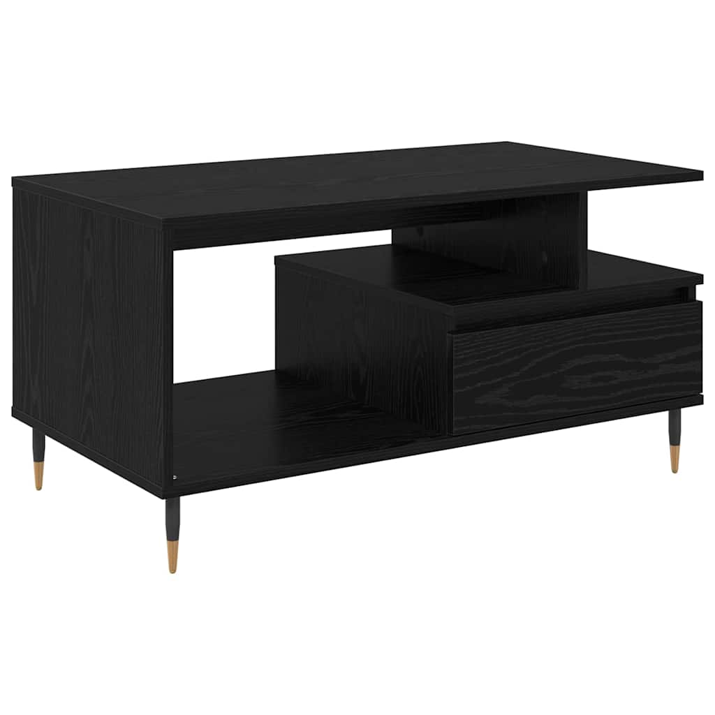 Sofabord Sort eg 90 x 49 x 45 cm Konstrueret træ