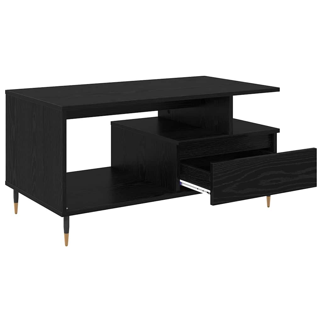 Sofabord Sort eg 90 x 49 x 45 cm Konstrueret træ