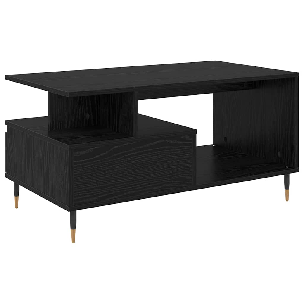 Sofabord Sort eg 90 x 49 x 45 cm Konstrueret træ