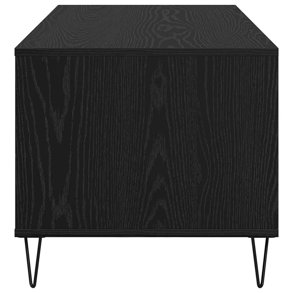Sofabord Sort eg 90 x 49 x 45 cm Konstrueret træ