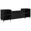 TV-skab Sort eg 160 x 35 x 55 cm Konstrueret træ