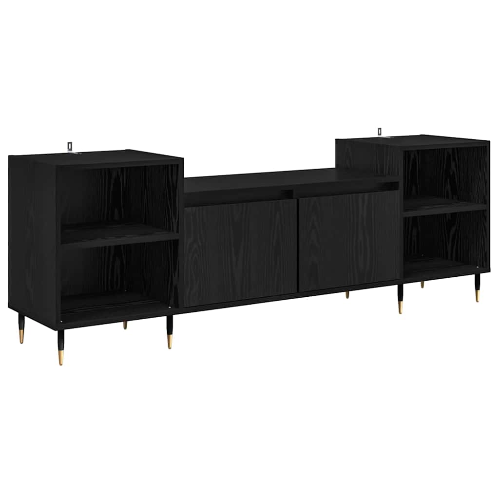 TV-skab Sort eg 160 x 35 x 55 cm Konstrueret træ