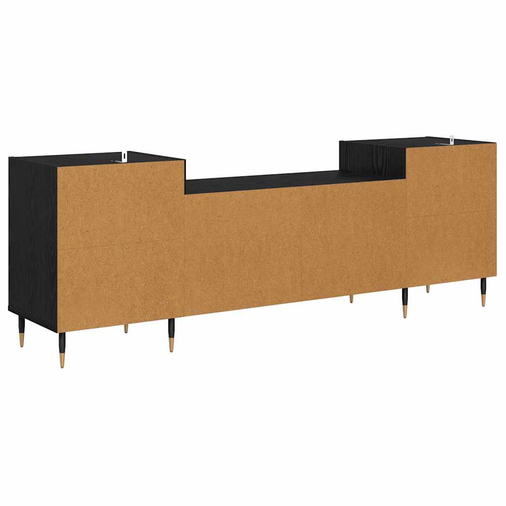 TV-skab Sort eg 160 x 35 x 55 cm Konstrueret træ