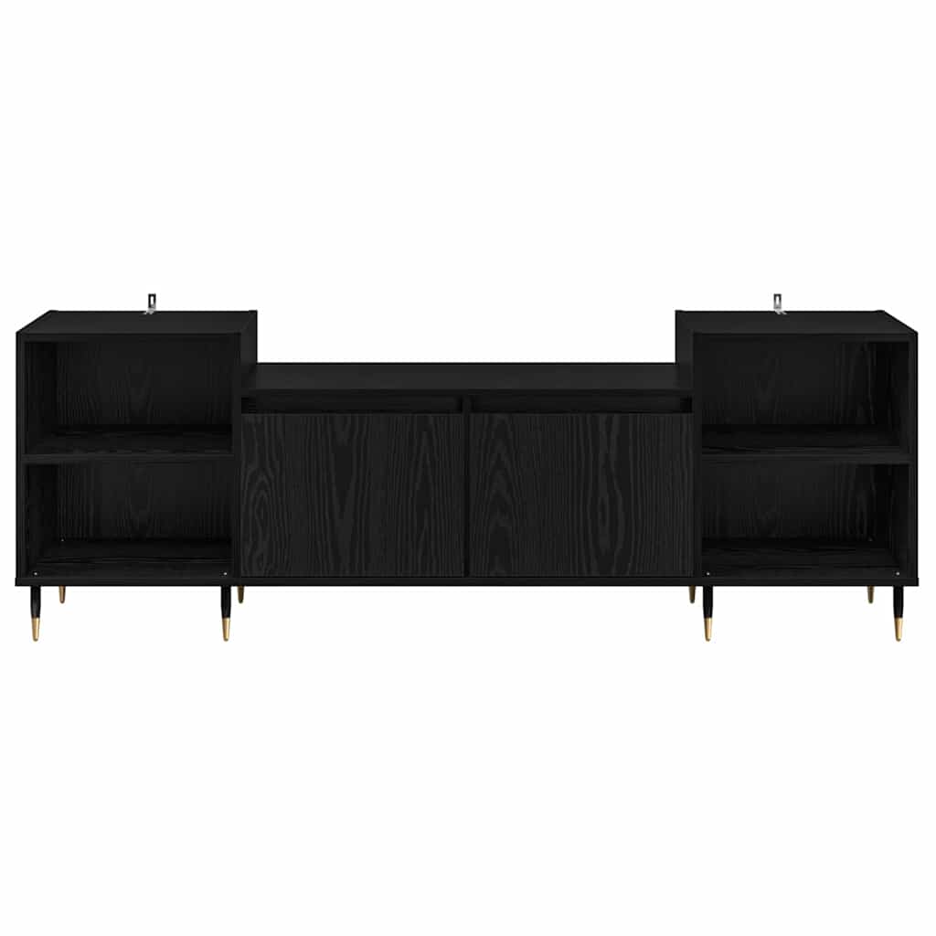 TV-skab Sort eg 160 x 35 x 55 cm Konstrueret træ